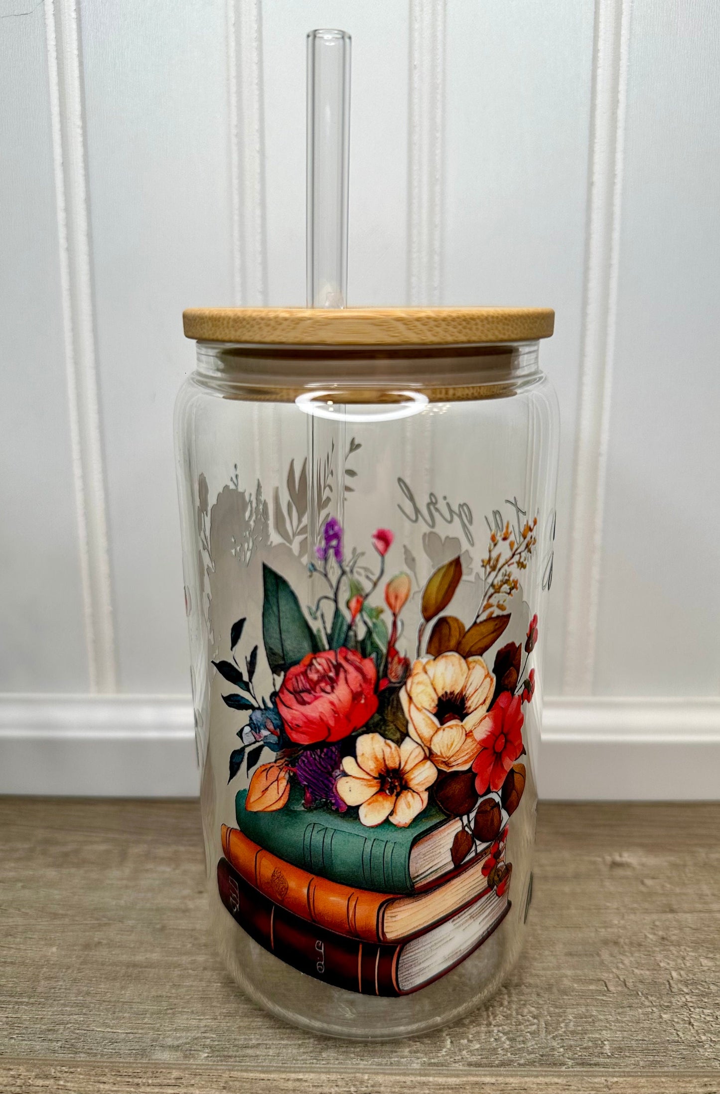 Just a Girl Who Loves Books Glass Can Tumbler