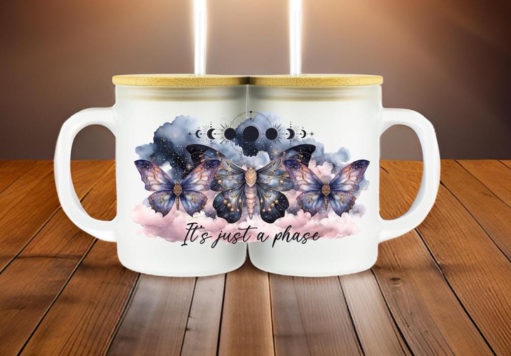 "It’s Just a Phase” Glass Tumblers