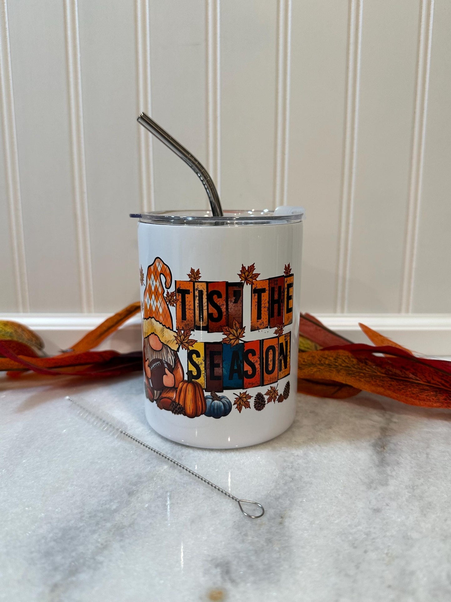Tis The Season - Gnome/Fall 10 oz. Tumbler, Custom Fall Tumbler