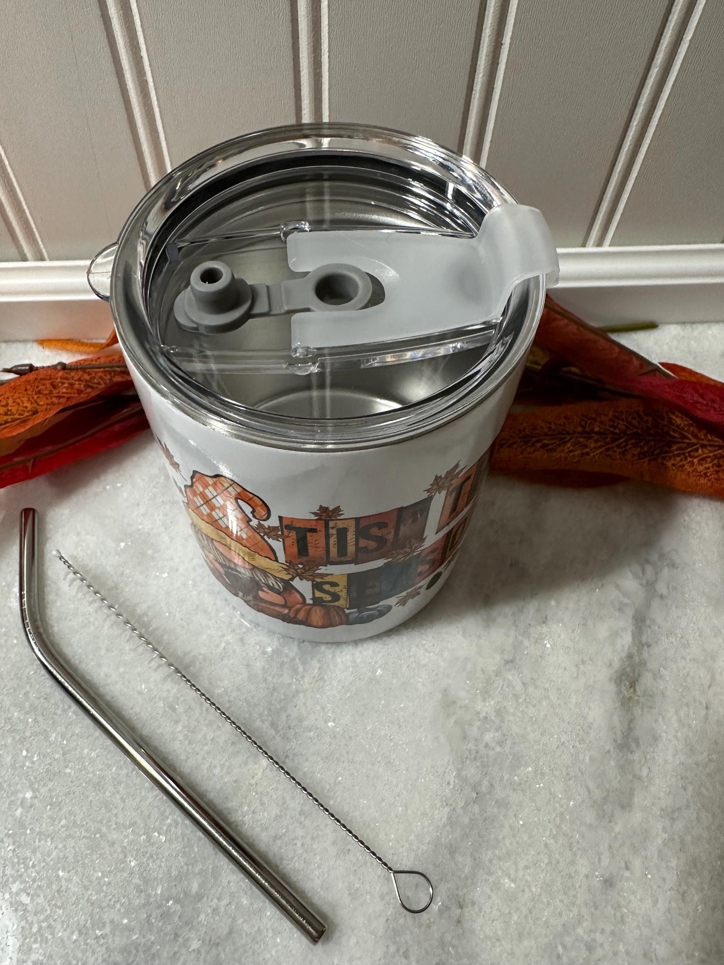 Tis The Season - Gnome/Fall 10 oz. Tumbler, Custom Fall Tumbler