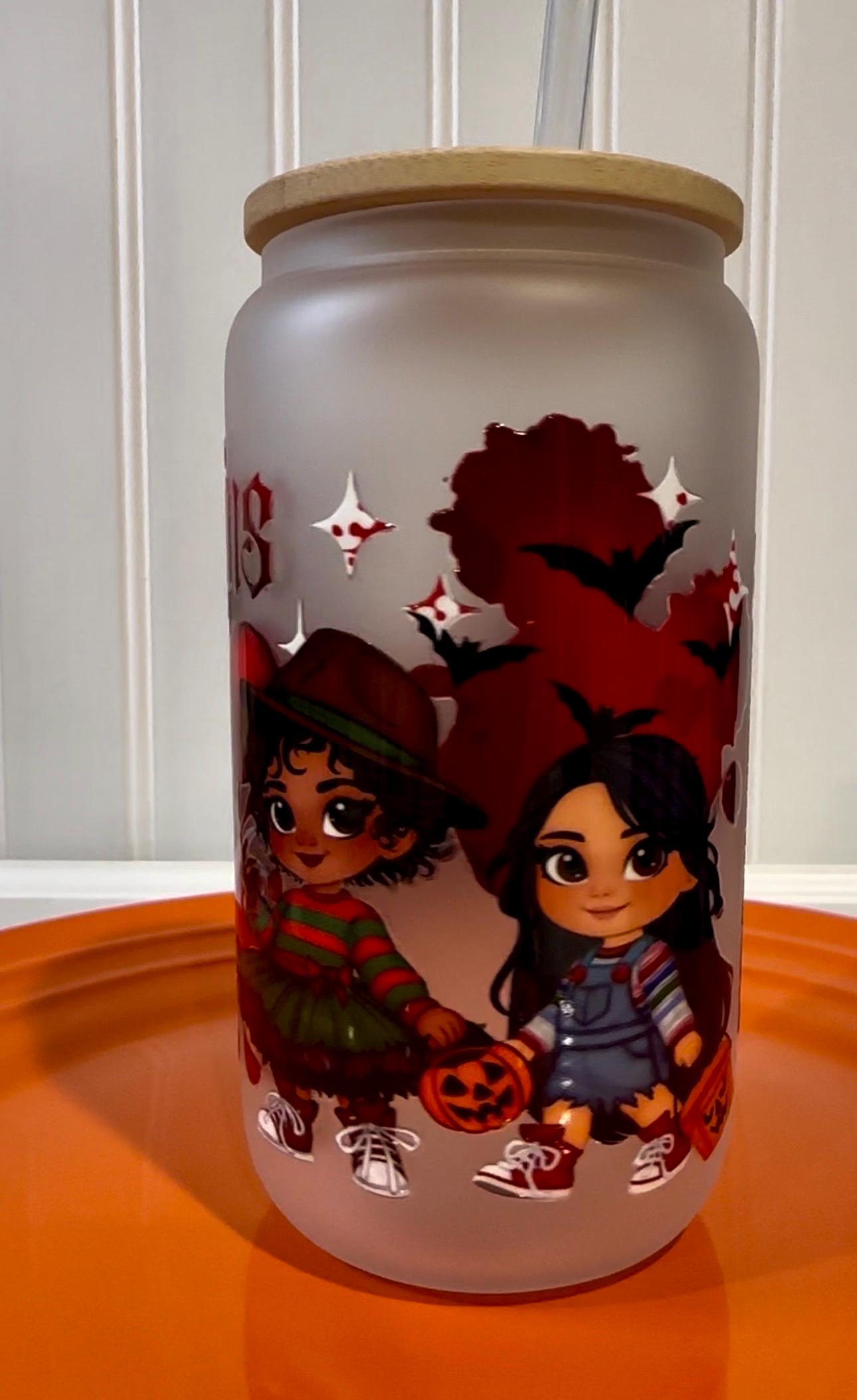 Princess Halloween, Villains Do It Better Tumbler, Glass Can Tumbler