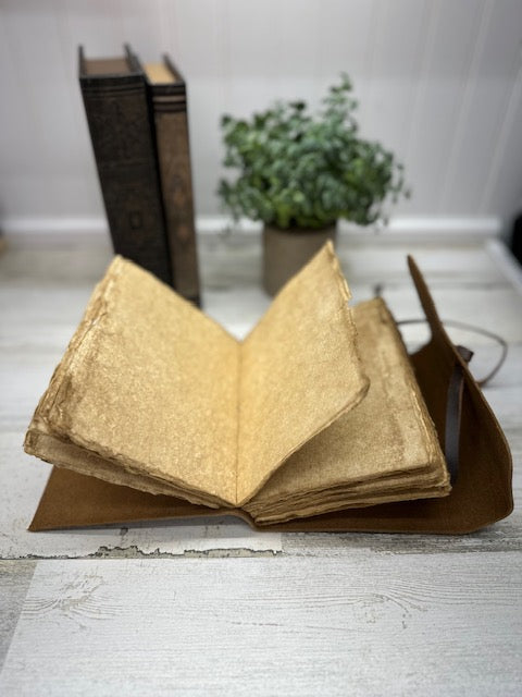 Vintage Leather Journal with Key Strap Closure
