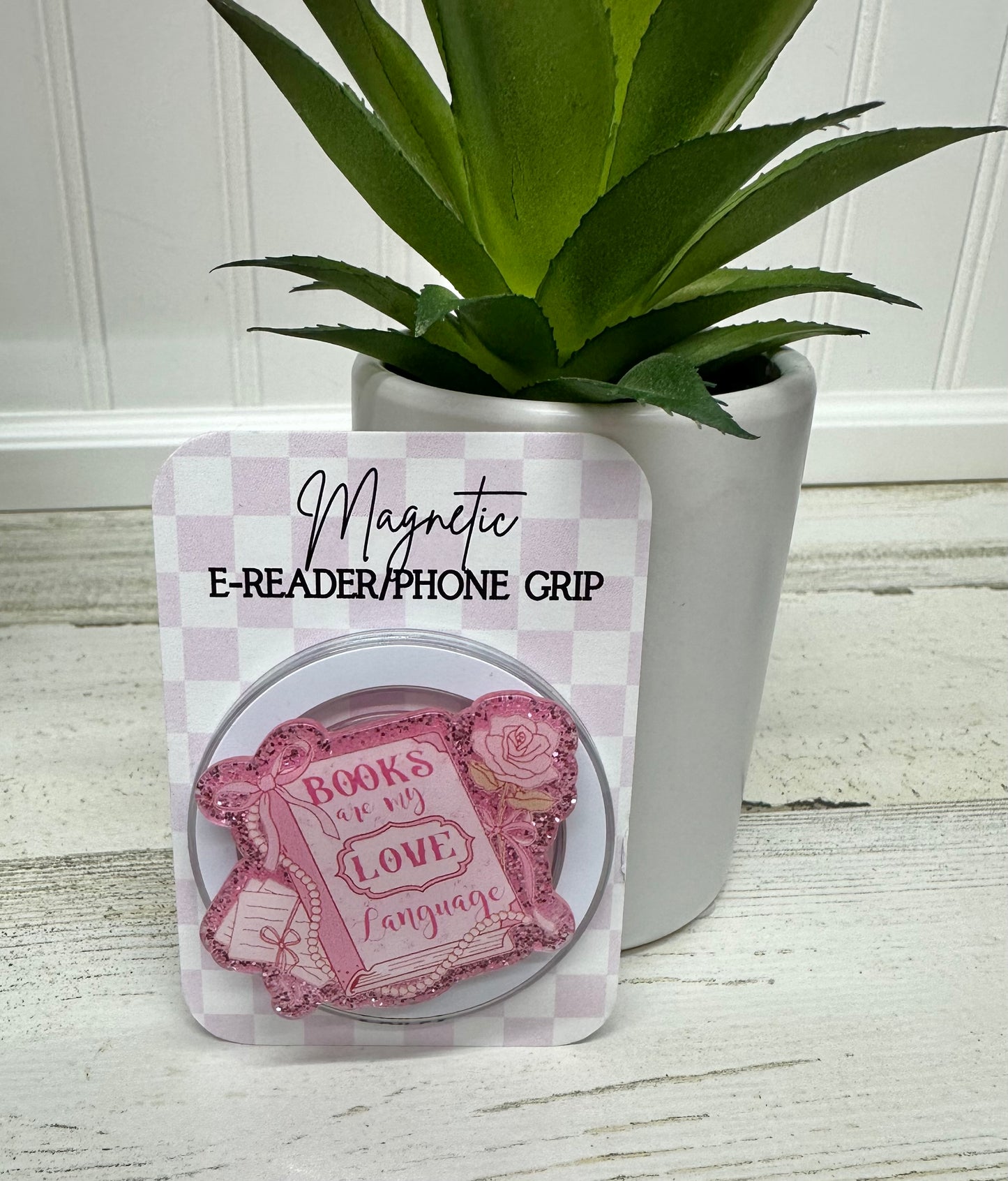 Magnetic Kindle Grip | E-Reader Pop Socket for Book Lovers