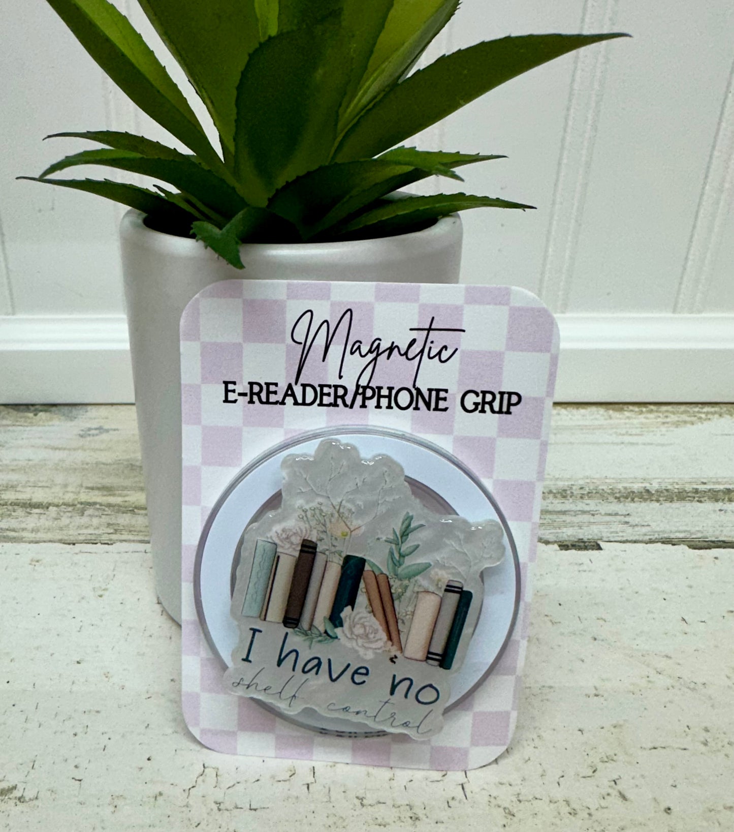 Magnetic Kindle Grip | E-Reader Pop Socket for Book Lovers