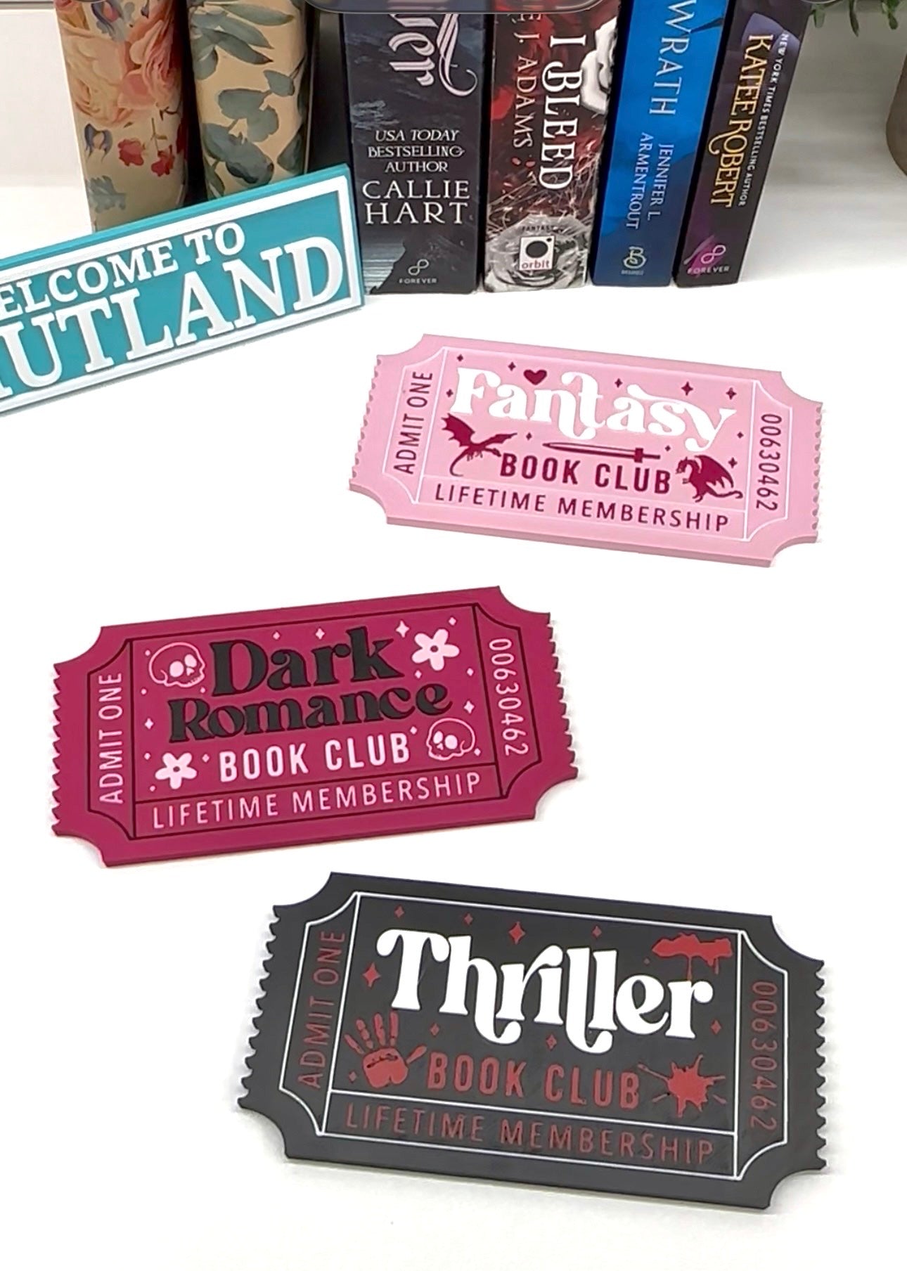 Fantasy Book Club Lifetime Membership Ticket Sign – Bookish Decor
