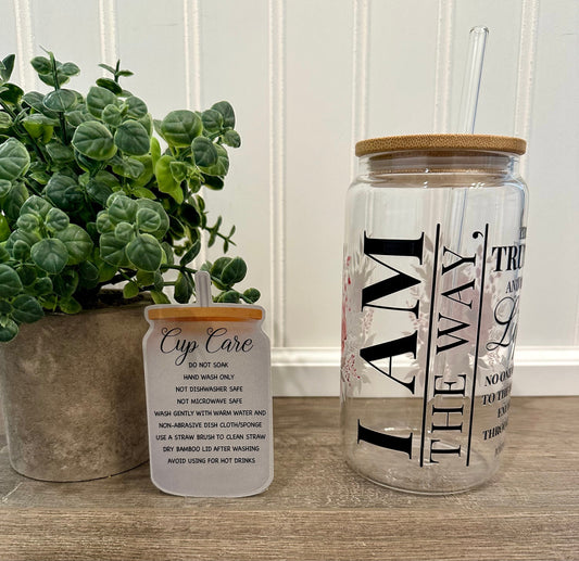 Glass Tumbler with John 14:6