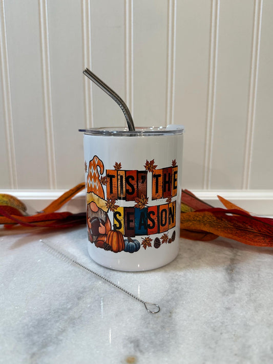 Tis The Season - Gnome/Fall 10 oz. Tumbler, Custom Fall Tumbler