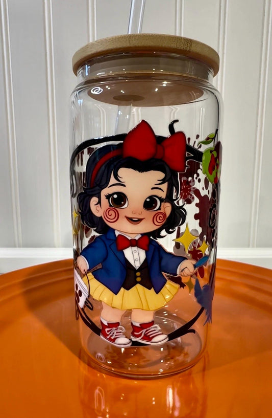 Princess Halloween, Want to Play a Game Glass Can Tumbler