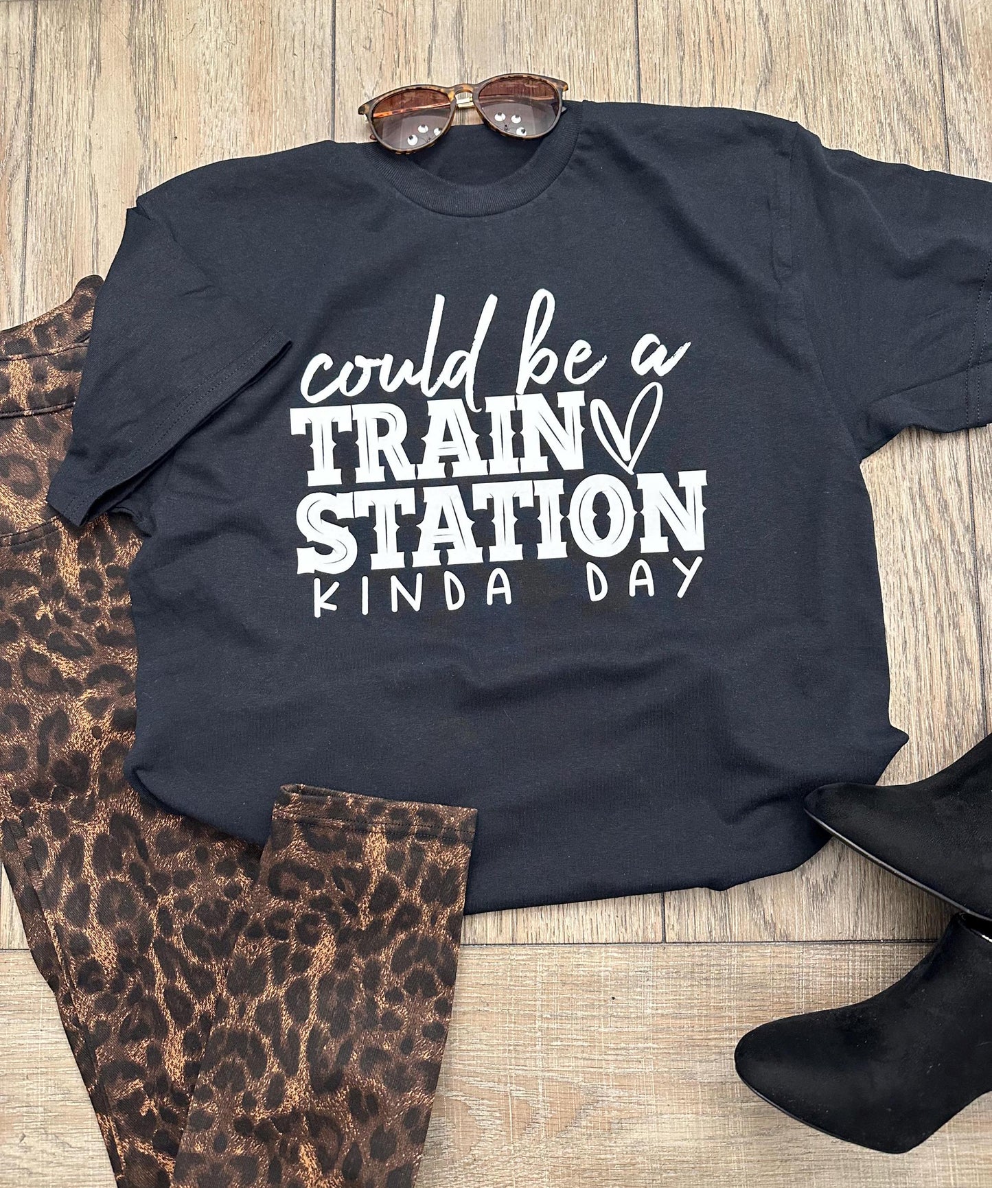 Could Be a Train Station Kind of Day Graphic T-Shirt