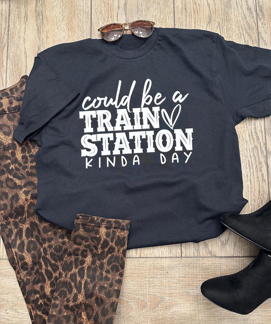Could Be a Train Station Kind of Day Graphic T-Shirt
