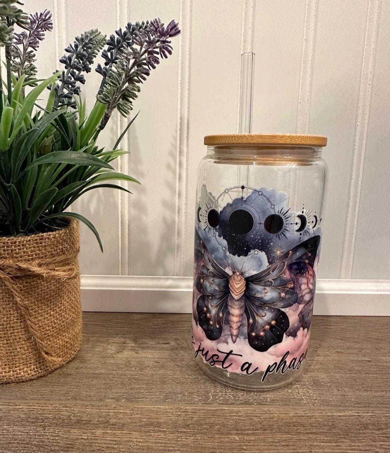 "It’s Just a Phase” Glass Tumblers
