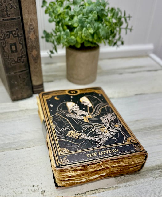 The Lovers Vintage Leather Journal with Clasp