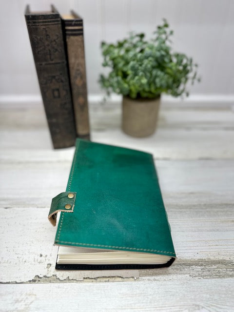 Tree of Life Embossed Leather Journal with Snap Button Closure