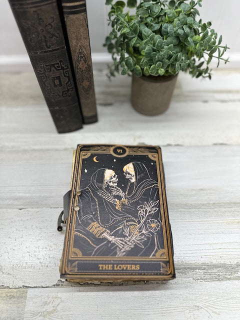 The Lovers Vintage Leather Journal with Clasp
