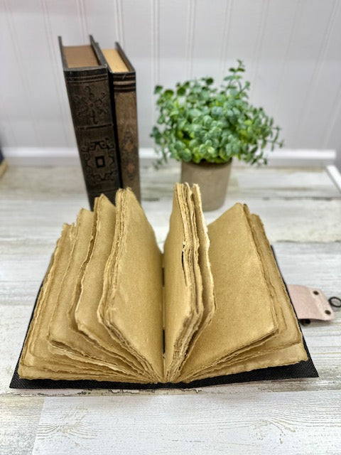 Celestial Gateway Vintage Leather Journal with Clasp