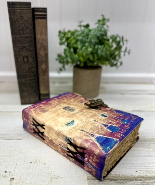 Alchemy Blank Vintage Leather Journal with Clasp
